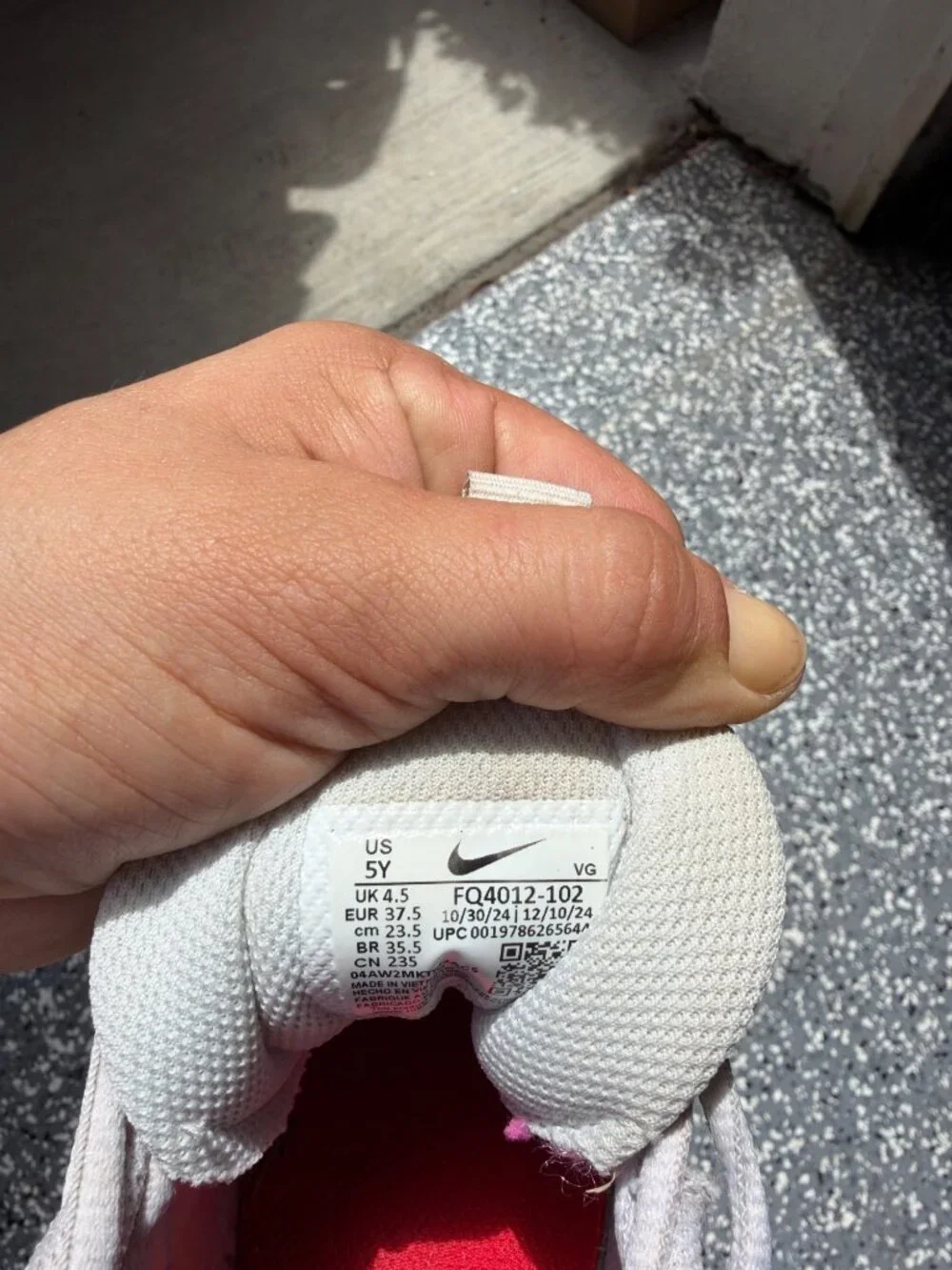 Nike Alpha Menace Red & White Cleats US 5Y